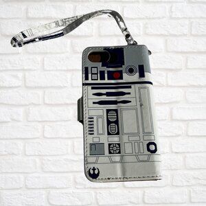 R2D2 Leather Case for iPhone - Snap Closure - Wallet - Like New